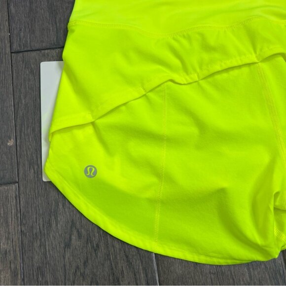 Lululemon NWT Speed Up Mid-Rise Short 4" Highlight Yellow - Picture 4 of 9